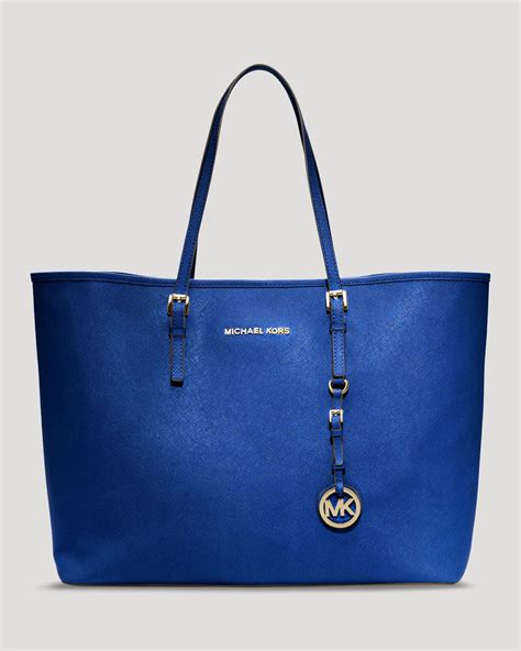 michael kors medium sadi tote tile blue